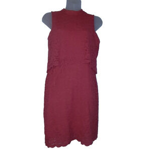 Lovemarks Womens Coral Pink Sleeveless Lace Overlay Dress Size S Bag 3